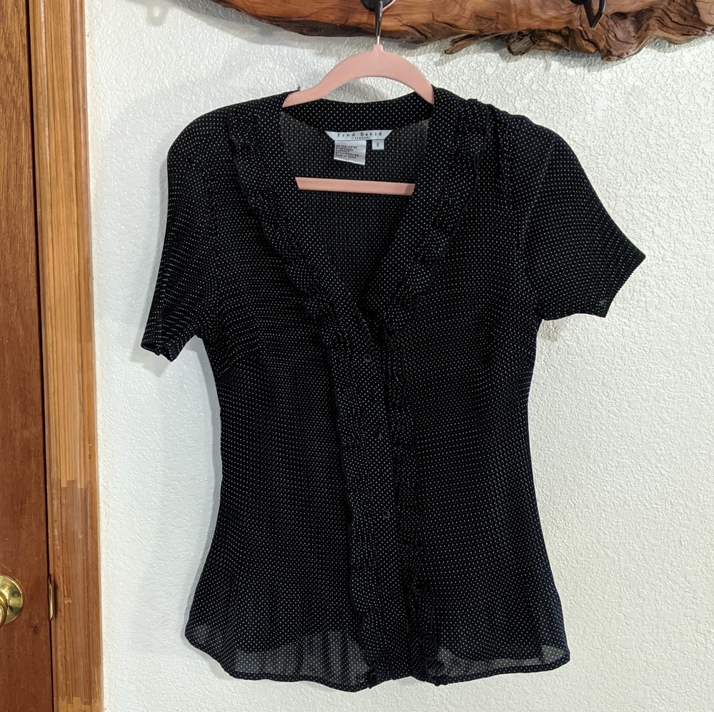 Short sleeve blouse, Fred David, Small